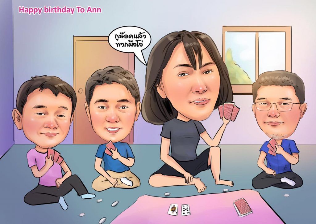 วาดภาพการ์ตูนลอเลียน