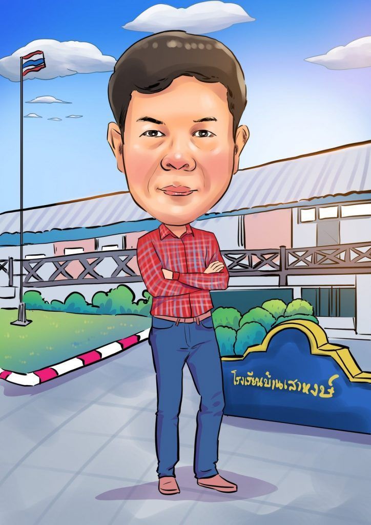 วาดภาพการ์ตูนลอเลียน