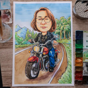 ภาพการ์ตูนล้อเลียนสีน้ำ a4